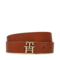 Tommy Hilfiger Ζώνη Γυναικεία Tommy Hilfiger Th Logo Rev 3.0 AW0AW17247 Καφέ