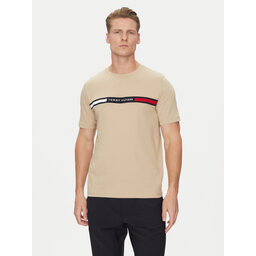 Tommy Hilfiger Tommy Hilfiger Majica Chest Insert MW0MW36498 Bež Regular Fit