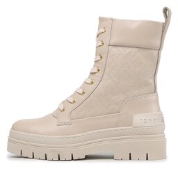 

Ботильйони Tommy Hilfiger Lace Up Zip Boot Monogram FW0FW06849 Sugarcane AA8, Бежевий