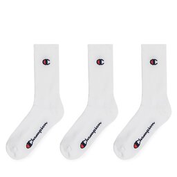 Champion Set de 3 perechi de șosete lungi pentru bărbați Champion U24558-WW001 (39-42) Alb