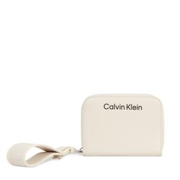 Calvin Klein Portofel Mare de Damă Calvin Klein Gracie K60K611688 Dk Ecru PC4