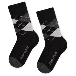 

Набір 2 пар високих дитячих шкарпеток Tommy Hilfiger 334013001 Black 200, Чорний