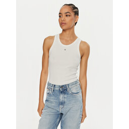 Calvin Klein Calvin Klein Τοπ Graphic K20K208065 Λευκό Slim Fit