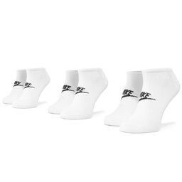 Nike Lot de 3 paires de chaussettes basses unisexe Nike SK0111 100 Blanc
