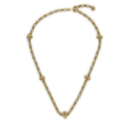 Tory Burch Colier Tory Burch Roxanne Chain Delicate Necklace 83341 Rolled Tory Gold 715