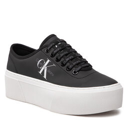 Calvin Klein Jeans Tennis Calvin Klein Jeans Cupsole Flatform Laceup Low Txt YW0YW00766 Black BDS