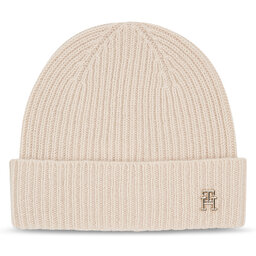 Tommy Hilfiger Čepice Tommy Hilfiger Cashmere Chic Beanie AW0AW15321 Cashmere Creme ABH