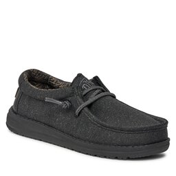 Hey Dude Półbuty Hey Dude Wally Youth Basic 40041-001 Black