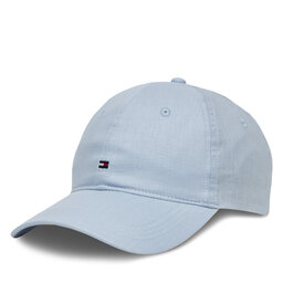 Tommy Hilfiger Gorra con visera Tommy Hilfiger Essential Flag Linen Cap AW0AW17130 Celeste