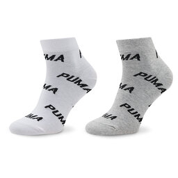 Puma 2 pares de calcetines altos unisex Puma 907948 02 White/Grey/Black