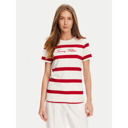 Tommy Hilfiger Tommy Hilfiger Majica Script WW0WW45746 Écru Regular Fit