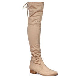 R.Polański Over-knee boots R.Polański 0794 Beżowy Zamsz