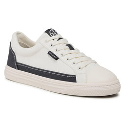 Tory Burch Кецове Tory Burch Classic Court 80031 Ivory Canvas/Perfect Navy 101