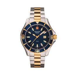 Swiss Alpine Military Zegarek Swiss Alpine Military Diver 7040.1145 Silver/Gold