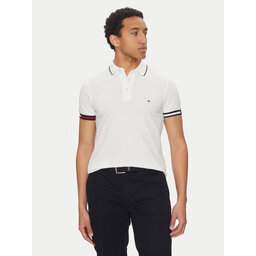 Tommy Hilfiger Tommy Hilfiger Polo Flag Cuff MW0MW38458 Blanco Slim Fit