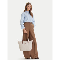 Tommy Hilfiger Handtasche Tommy Hilfiger Popette Tote AW0AW17711 Creme
