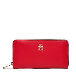 Tommy Hilfiger Portefeuille femme grand format Tommy Hilfiger Th Essential Sc Large Za Corp AW0AW16094 Fierce Red XND