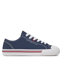 Tommy Hilfiger Sneakers aus Stoff Tommy Hilfiger Low Cut Lace Up Sneaker T3X9-33324-0890 S Dunkelblau
