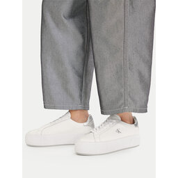 Calvin Klein Sneakers Calvin Klein Flatform Lace Up Lth Met YW0YW01929 Weiß