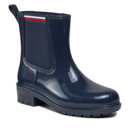 Tommy Hilfiger Гумени ботуши Tommy Hilfiger Essential Corporate Rainboot FW0FW07762 Space Blue DW6
