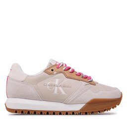 

Снікерcи Calvin Klein Jeans Toothy Runner Fluo Contrast YW0YW00935 Eggshell/Raspberry Sorbet 0F4, Бежевий