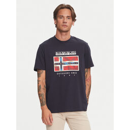 Napapijri Napapijri T-Shirt S-Dorees NP0A4IBE Dunkelblau Regular Fit