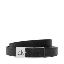 Calvin Klein Pasek Damski Calvin Klein Ck Cut Square Buckle 2.0_Caviar K60K612864 Czarny