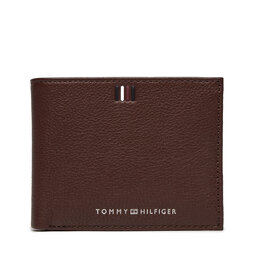 Tommy Hilfiger Portofel Mare pentru Bărbați Tommy Hilfiger Th Central Mini Cc Wallet AM0AM11854 Dark Chestnut GT8