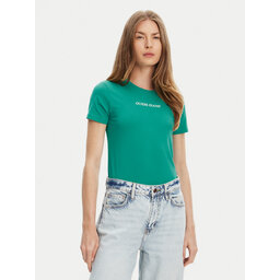 Guess Jeans Guess Jeans Marškinėliai W4YI01 J1314 Žalia Slim Fit