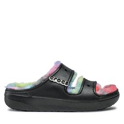 

Шльопанці Crocs Classiccozzzy Spraydyesandal 208046 Black/Multi, Чорний
