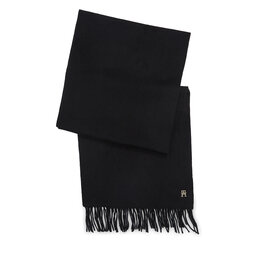 Tommy Hilfiger Szalik Tommy Hilfiger Cashmere Chic Woven Scarf AW0AW15344 Black BDS