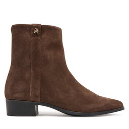 Tommy Hilfiger Stiefeletten Tommy Hilfiger Pointy Zip Bootie FW0FW08981 Braun