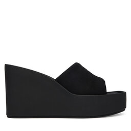 Calvin Klein Pantoletten Calvin Klein Wedge 70 Sndl Canv Mg HW0HW03134 Schwarz