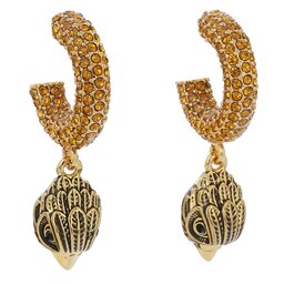 Kurt Geiger Fülbevaló Kurt Geiger 691-Eagle Crystal Huggies 0071666429 Gold Comb