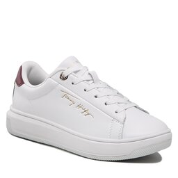 Tommy Hilfiger Sneakers Tommy Hilfiger Signature Court Sneaker FW0FW06738 White YBR