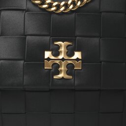 

Сумка Tory Burch Kira Woven Satin Samll Convertible Schoulder 142701 Black 001, Чорний