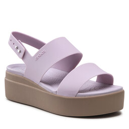 Crocs Сандали Crocs Brooklyn Low Wedge W 206453 Mauve Mist/Mushroom