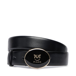 PINKO Moteriškas Diržas PINKO Round Enamel H2,8 Belt 20252 PLT01 105478.A2QL Juoda