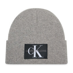 Calvin Klein Jeans Cepure Calvin Klein Jeans Monologo Patch Non-Rib K50K506246PQY Mercury Grey GRY