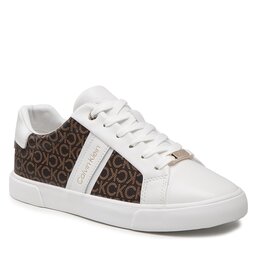 Calvin Klein Sneakers Calvin Klein Low Profile Lace-Up HW0HW01190 White/Brown Mono 0K4
