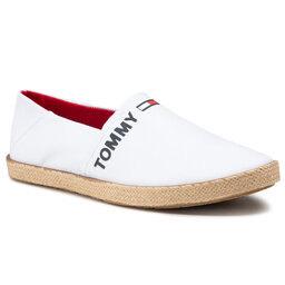 Tommy Jeans Espadrilės Tommy Jeans Logo Espadrille EM0EM00676 White YBR