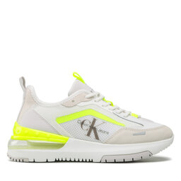 

Снікерcи Calvin Klein Jeans Comfair Runner Su-Mesh Mono W YW0YW00887 White/Ghost Grey/Safety Yellow 02U, Білий