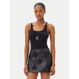 One Teaspoon One Teaspoon Marškinėliai Fine 26605 Juoda Slim Fit