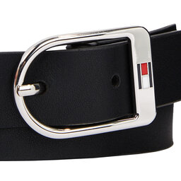 

Жіночий ремінь Tommy Hilfiger Essential Flag Silver 2.5 AW0AW15380 Black BDS, Чорний