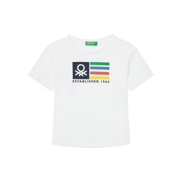 United Colors Of Benetton United Colors Of Benetton T-Shirt 3I1XG10HT Weiß Regular Fit
