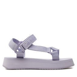 Calvin Klein Jeans Sandali Calvin Klein Jeans Sandal Velcro Webbing In Mtl YW0YW01480 Viola