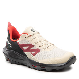Salomon Trekking-skor Salomon OUTpusle GTX GORE-TEX 415881 Bleached Sand/Black/Poppy Red