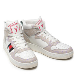 

Снікерcи Tommy Jeans Basket Splatter Mid Cupsole EN0EN01650 Stony Beige ACE, Білий