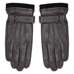 Calvin Klein Herrenhandschuhe Calvin Klein Leather Rivet Gloves K50K507425 Dark Brown BAR