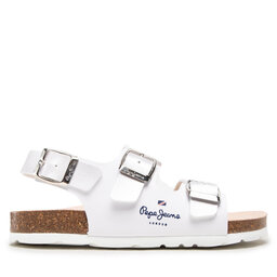 

Босоніжки Pepe Jeans Bio Corp PGS90185 White 800, Срібний